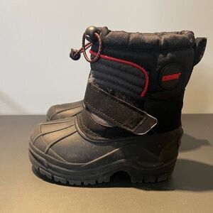 Khombu Black Kids Rain & Snow Boots
